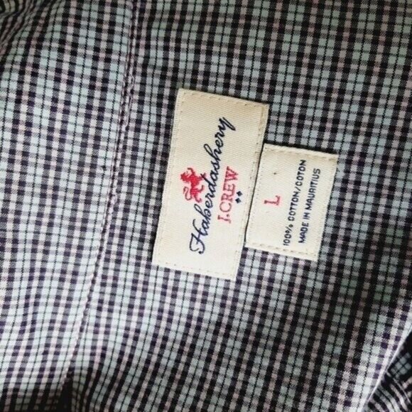 J. CREW x Haberdashery Button Down Dress Shirt Plaid Mens Sz L - Picture 6 of 7
